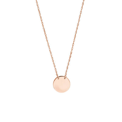 Mini Round Disc Necklace - Continental Diamond