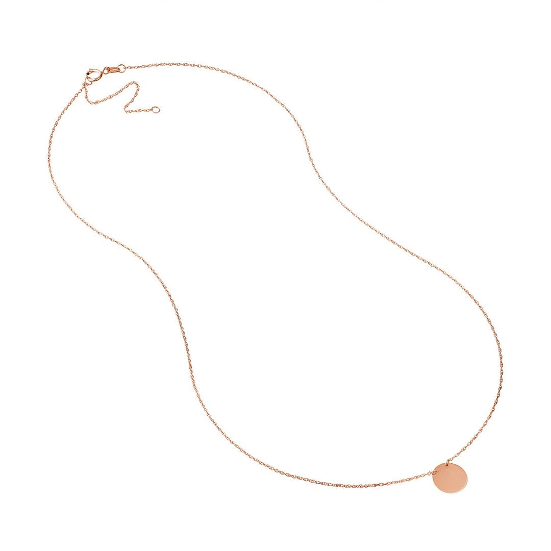 Mini Round Disc Necklace - Continental Diamond