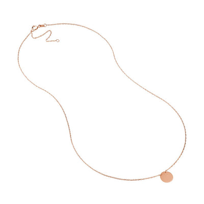 Mini Round Disc Necklace - Continental Diamond