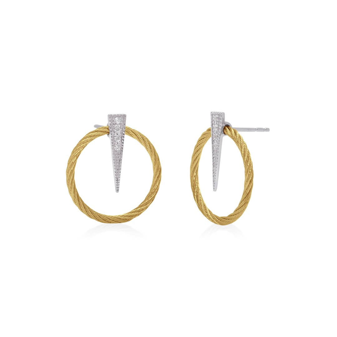 0.07 ctw Diamond Open Circle Earrings
