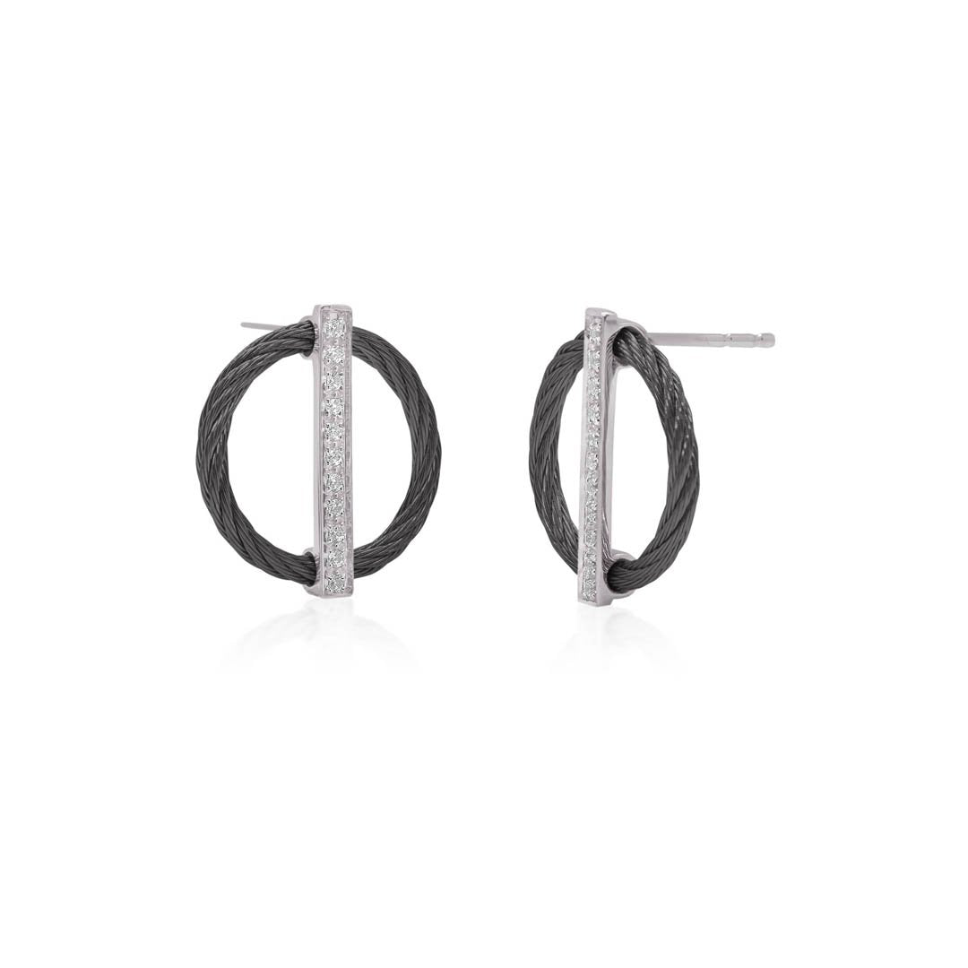 0.18 ctw Diamond Open Circle Earrings - Continental Diamond