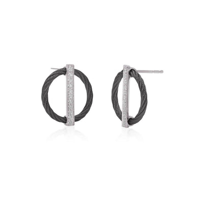 0.18 ctw Diamond Open Circle Earrings - Continental Diamond