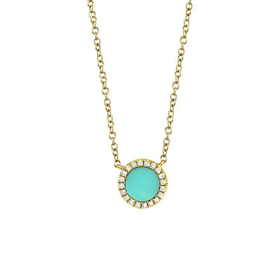 Turquoise & Diamond Necklace - Continental Diamond
