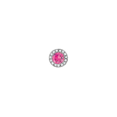 Pink Tourmaline & Diamond Slide Pendant - Continental Diamond