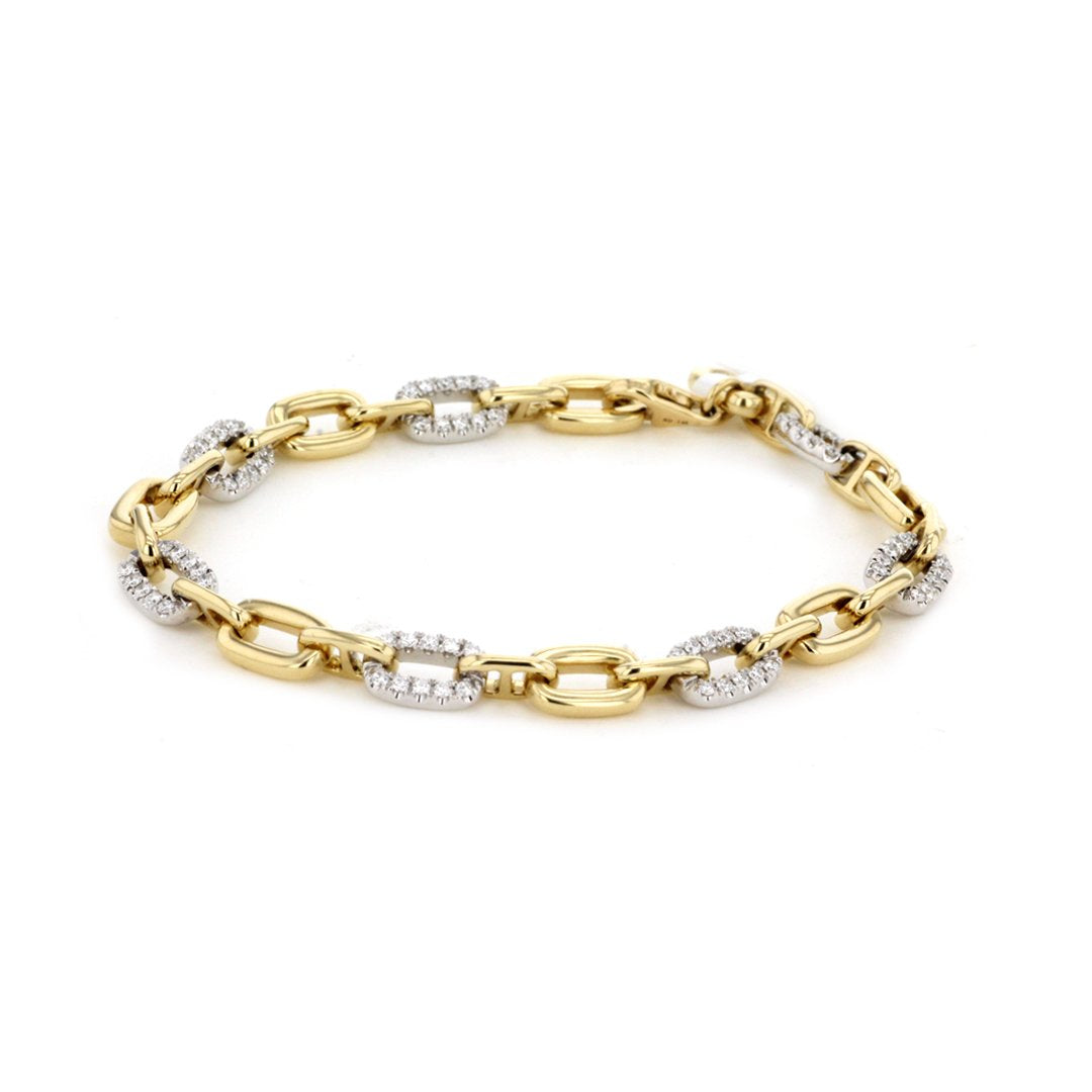 0.65 ctw Diamond Oval Link Bracelet - Continental Diamond