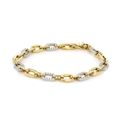 0.65 ctw Diamond Oval Link Bracelet - Continental Diamond