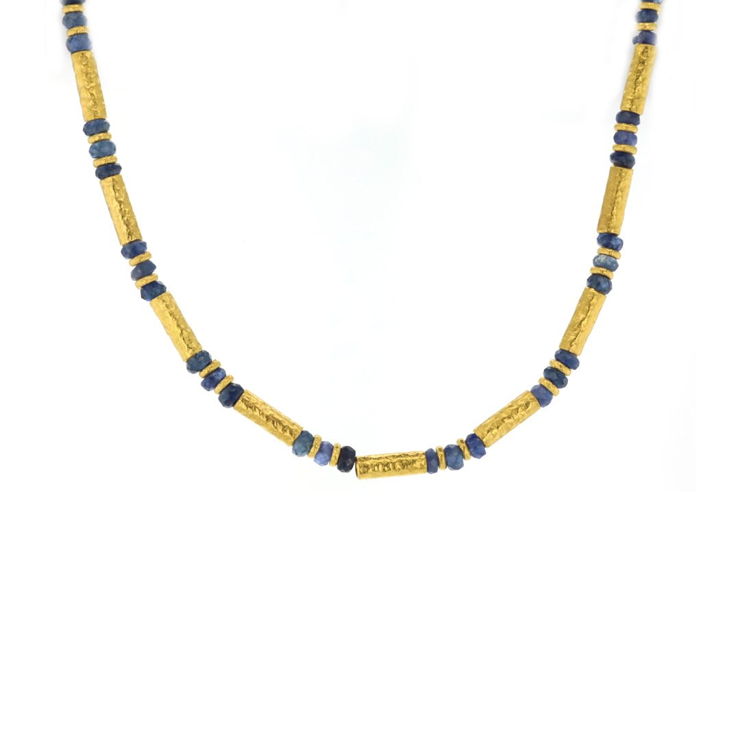 17" Sapphire & Gold Necklace
