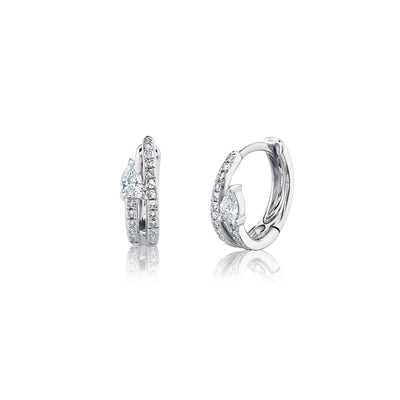0.19 ctw Diamond Huggie Earrings - Continental Diamond