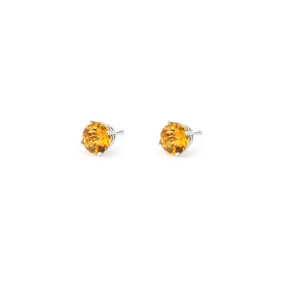 6MM Citrine Stud Earrings - Continental Diamond