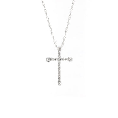 0.10 ctw Diamond Cross Necklace - Continental Diamond