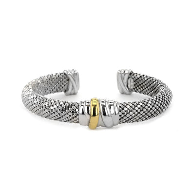 Multi-tone Cuff Bracelet - Continental Diamond