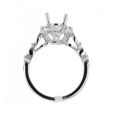 0.48 ctw Diamond Halo Engagement Ring - Continental Diamond