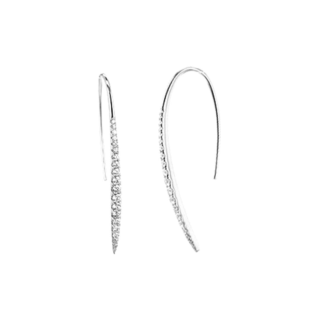 0.58 ctw Diamond Wire Earrings - Continental Diamond