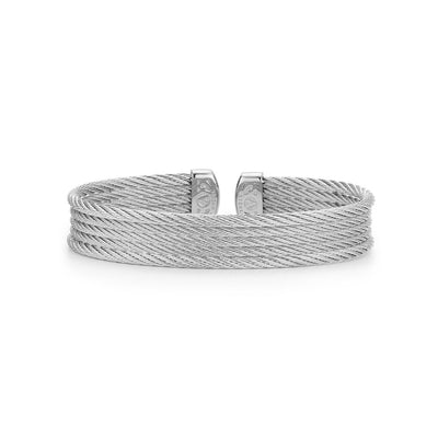 Grey Cable Cuff Bracelet - Continental Diamond