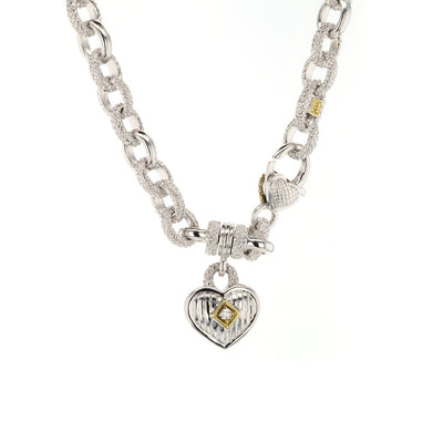 Heart Spinner Necklace - Continental Diamond