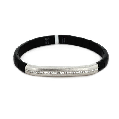 0.29 ctw Diamond Ceramic Stretch Bracelet - Continental Diamond