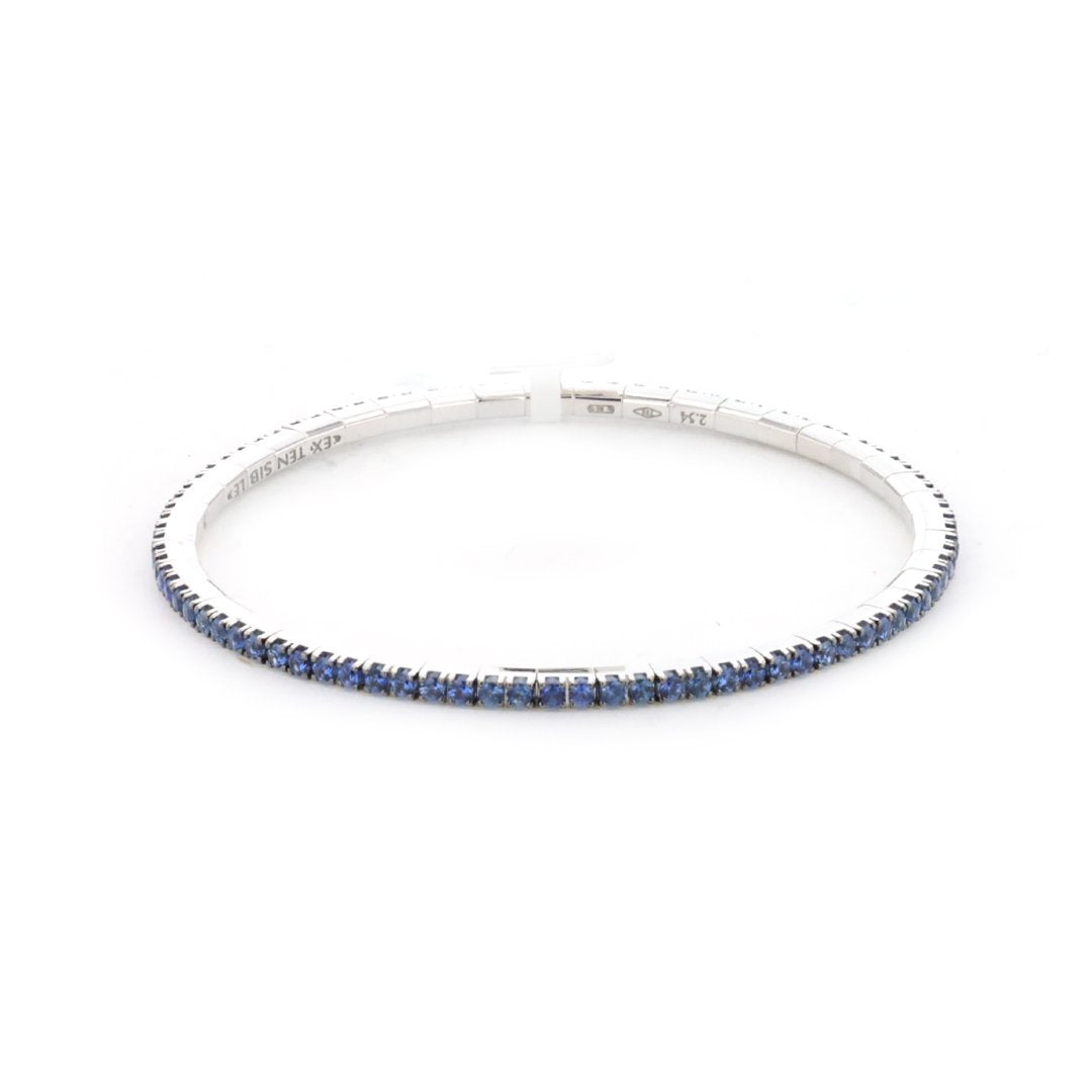 Blue Sapphire Stretch Tennis Bracelet
