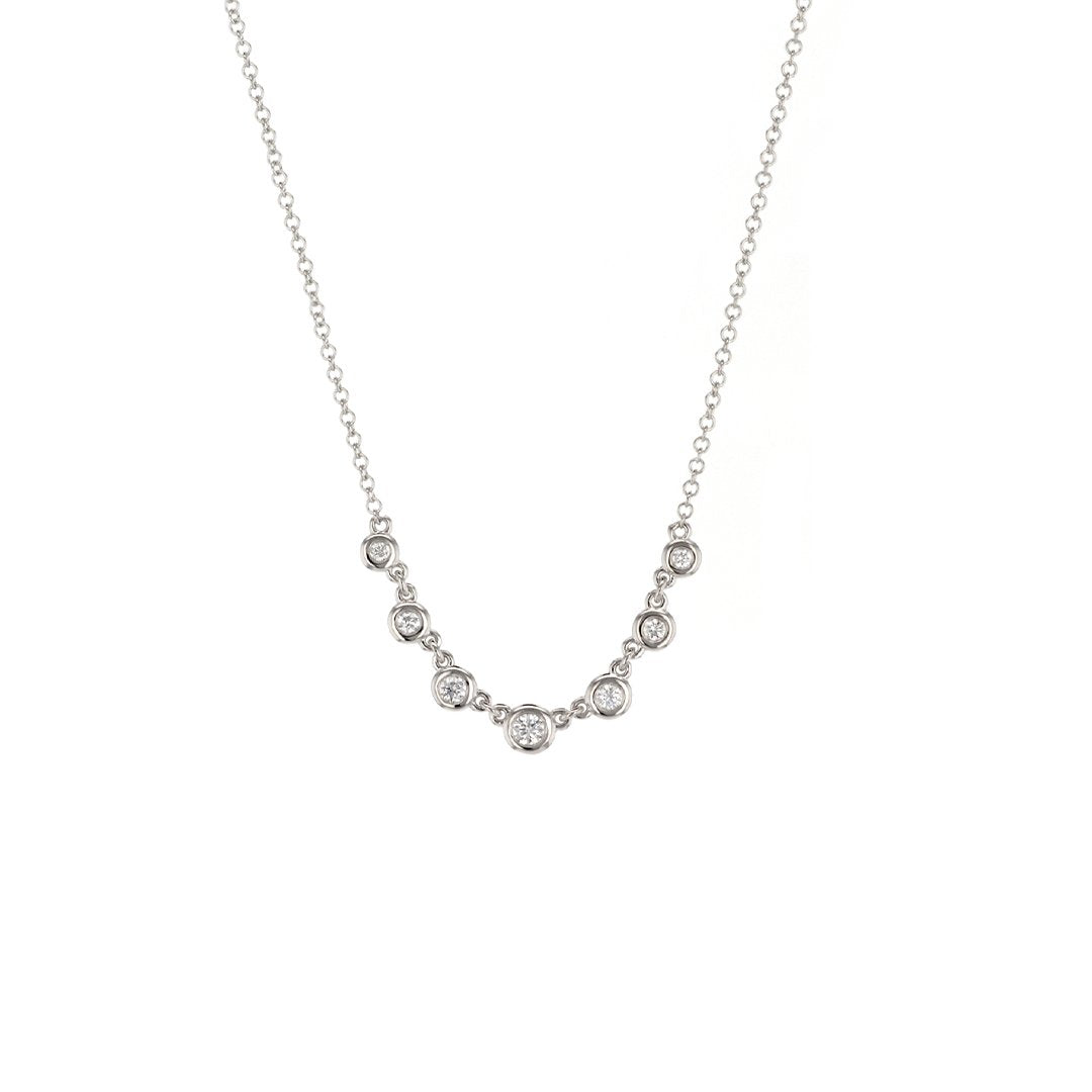 0.15 ct Diamond Bezel Necklace - Continental Diamond