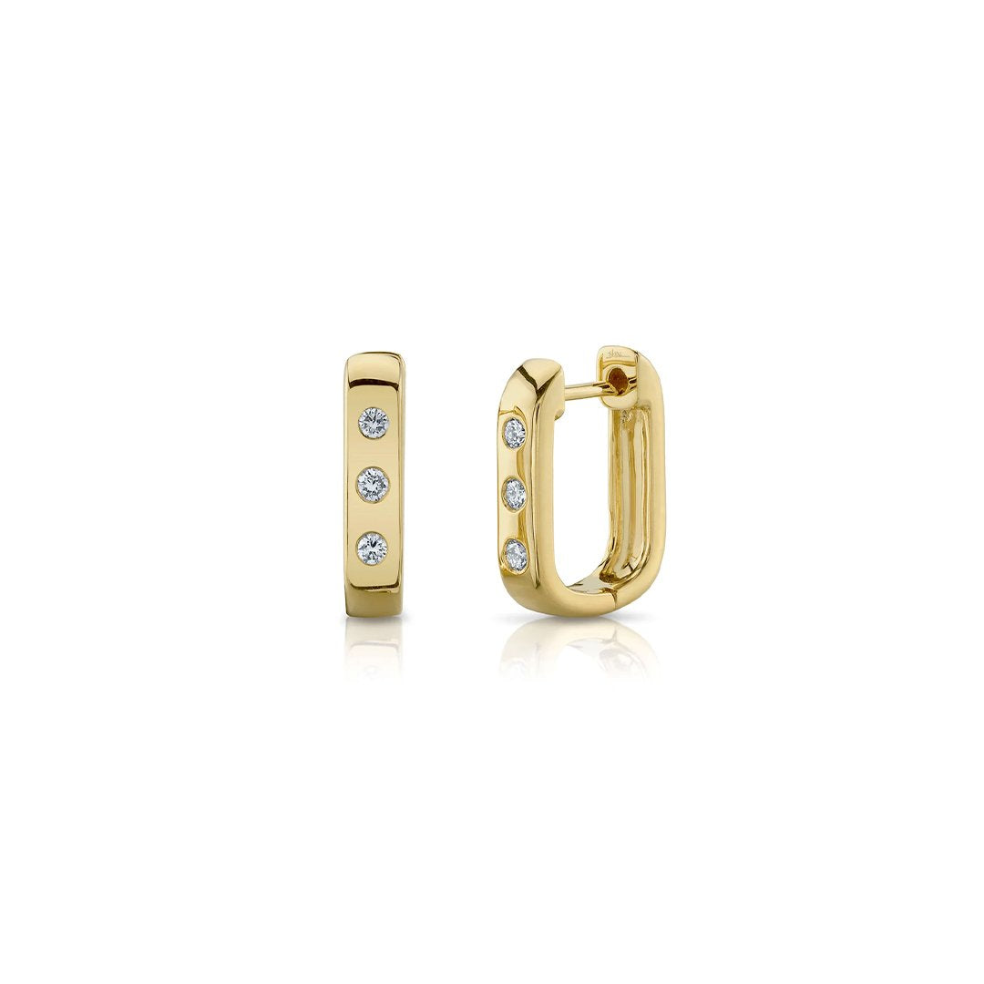 0.15 ctw Diamond Huggie Earrings - Continental Diamond