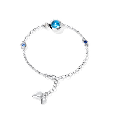Blue Topaz. Blue Sapphire & Diamond Bracelet - Continental Diamond