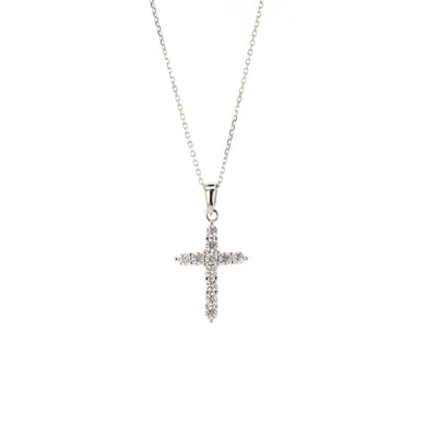 0.45 ctw Diamond Cross Necklace - Continental Diamond