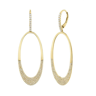 0.85 ctw Diamond Oval Earrings - Continental Diamond