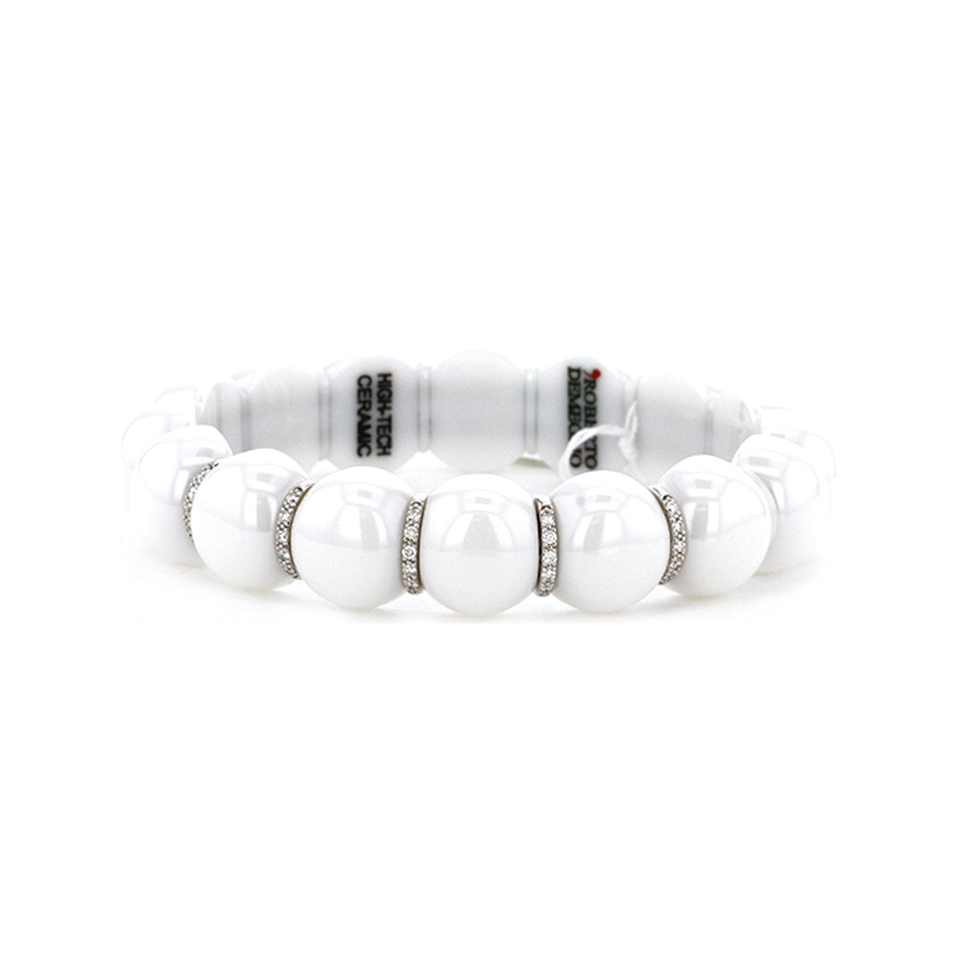 0.25 ctw Diamond Ceramic Stretch Bracelet - Continental Diamond