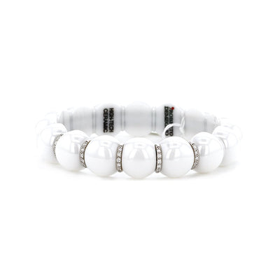 0.25 ctw Diamond Ceramic Stretch Bracelet - Continental Diamond