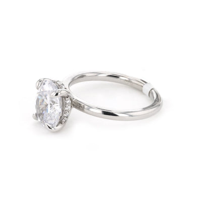 0.12 ctw Diamond Halo Engagement Ring - Continental Diamond
