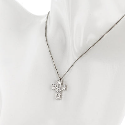 1.08 ctw Diamond Cross Pendant Necklace