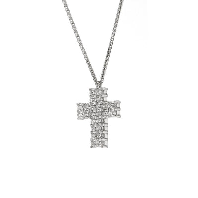 1.08 ctw Diamond Cross Pendant Necklace