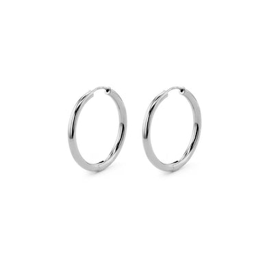 25MM Hoop Earrings - Continental Diamond