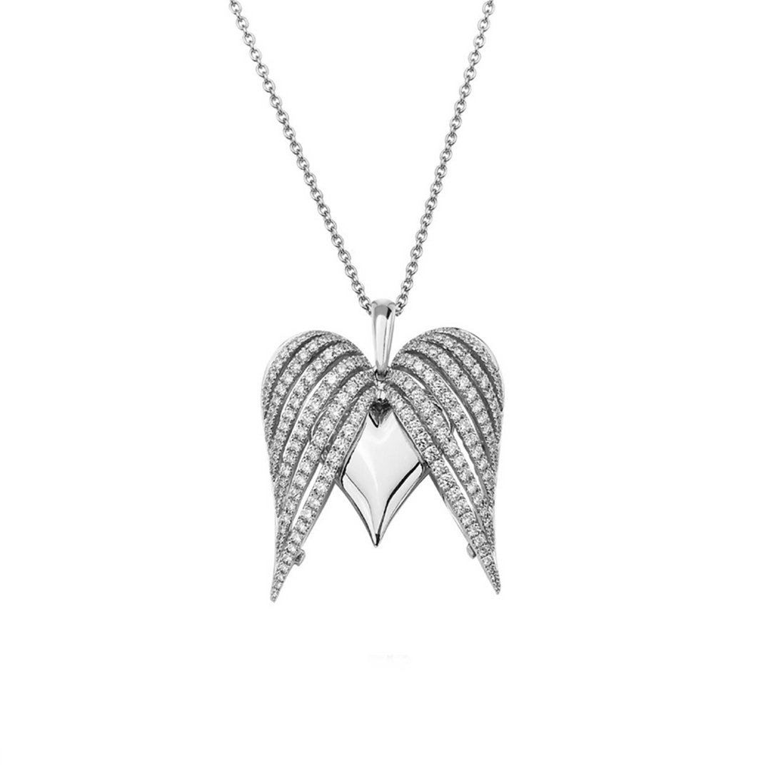 1.34 ctw Angel Heart Necklace - Continental Diamond