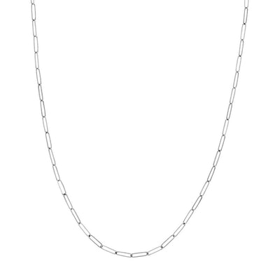 18" 2.6MM Paper Clip Chain Necklace - Continental Diamond