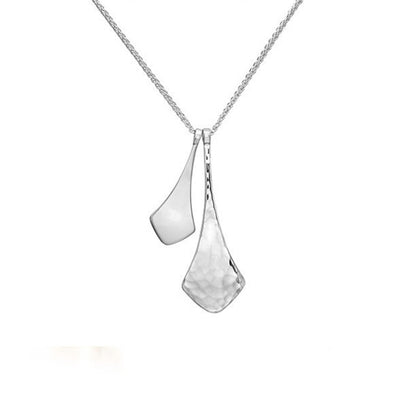 Silver Breezy Pendant Necklace - Continental Diamond