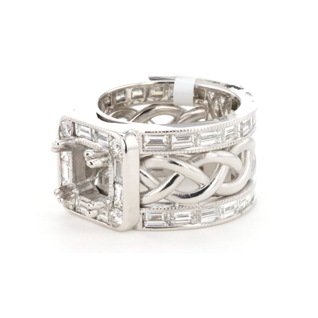 1.20 ctw Diamond Halo Engagement Ring - Continental Diamond