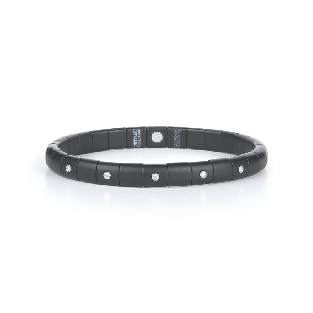 0.05 ctw Diamond Stretch Ceramic Bracelet - Continental Diamond