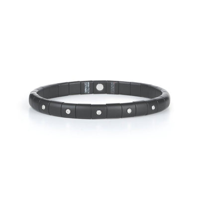 0.05 ctw Diamond Stretch Ceramic Bracelet - Continental Diamond