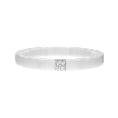 0.17 ctw Diamond Stretch Ceramic Bracelet - Continental Diamond