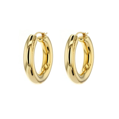6X30MM Medium Donut Hoop Earrings - Continental Diamond