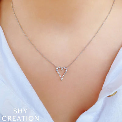 0.26 ctw Diamond Heart Necklace