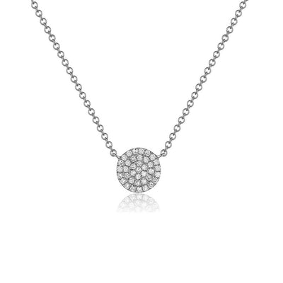 0.12 ctw Diamond Pave Necklace - Continental Diamond