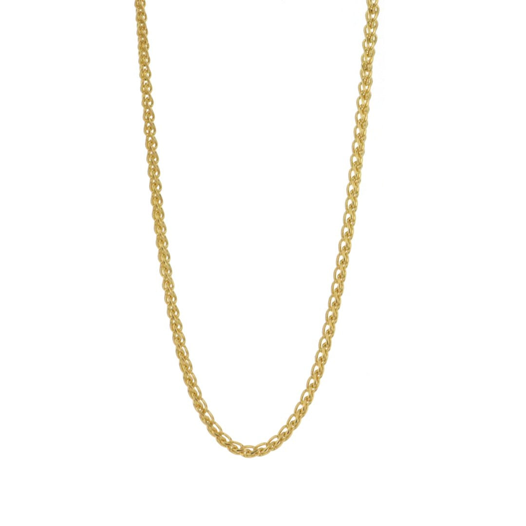 18" 1.4MM Round Wheat Chain - Continental Diamond