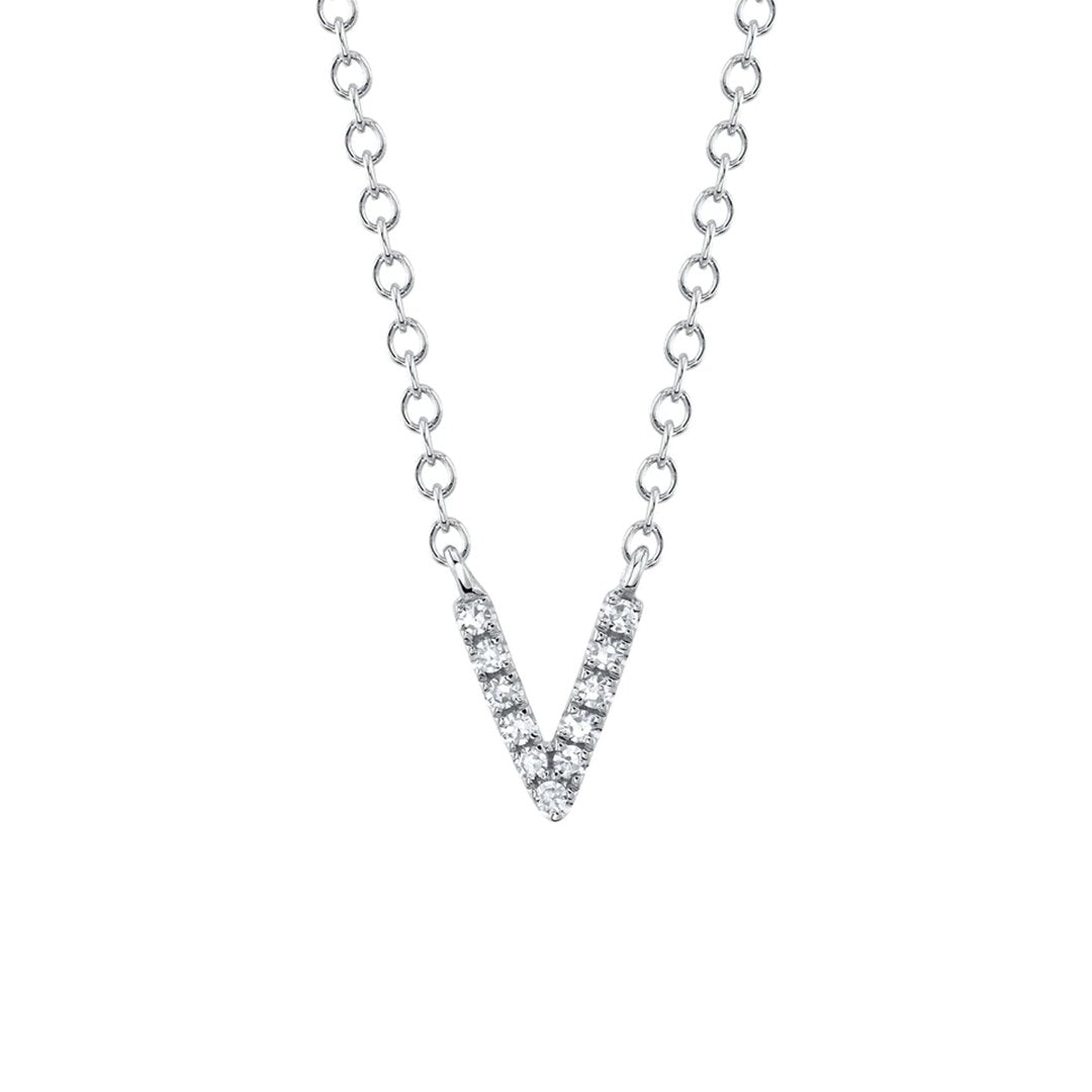 0.03 ctw Diamond V Necklace - Continental Diamond