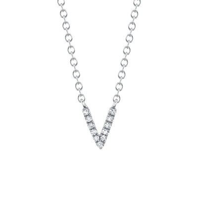 0.03 ctw Diamond V Necklace - Continental Diamond