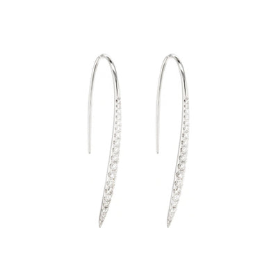 0.59 ctw Diamond Long Wire Earrings - Continental Diamond