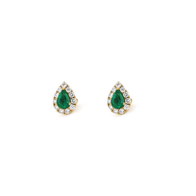 Emerald & Diamond Earrings - Continental Diamond