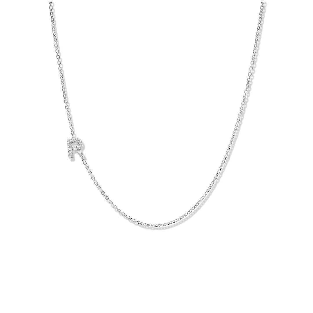 0.05 ctw Diamond R Necklace