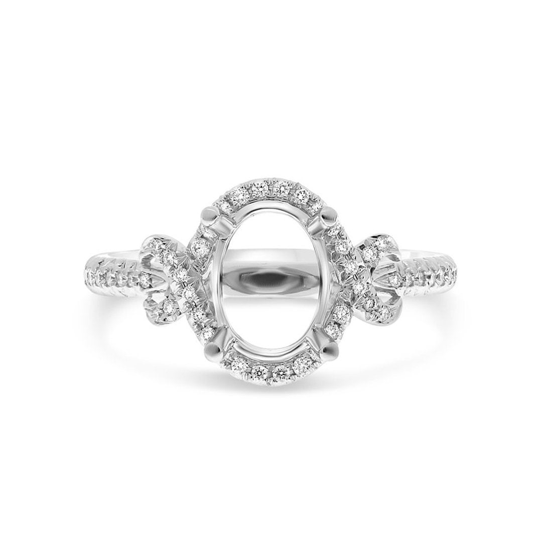 0.20 ctw Diamond Halo Engagement Ring - Continental Diamond