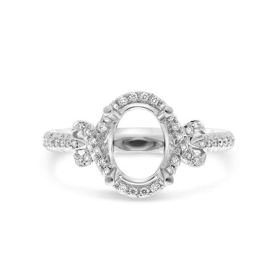 0.20 ctw Diamond Halo Engagement Ring - Continental Diamond
